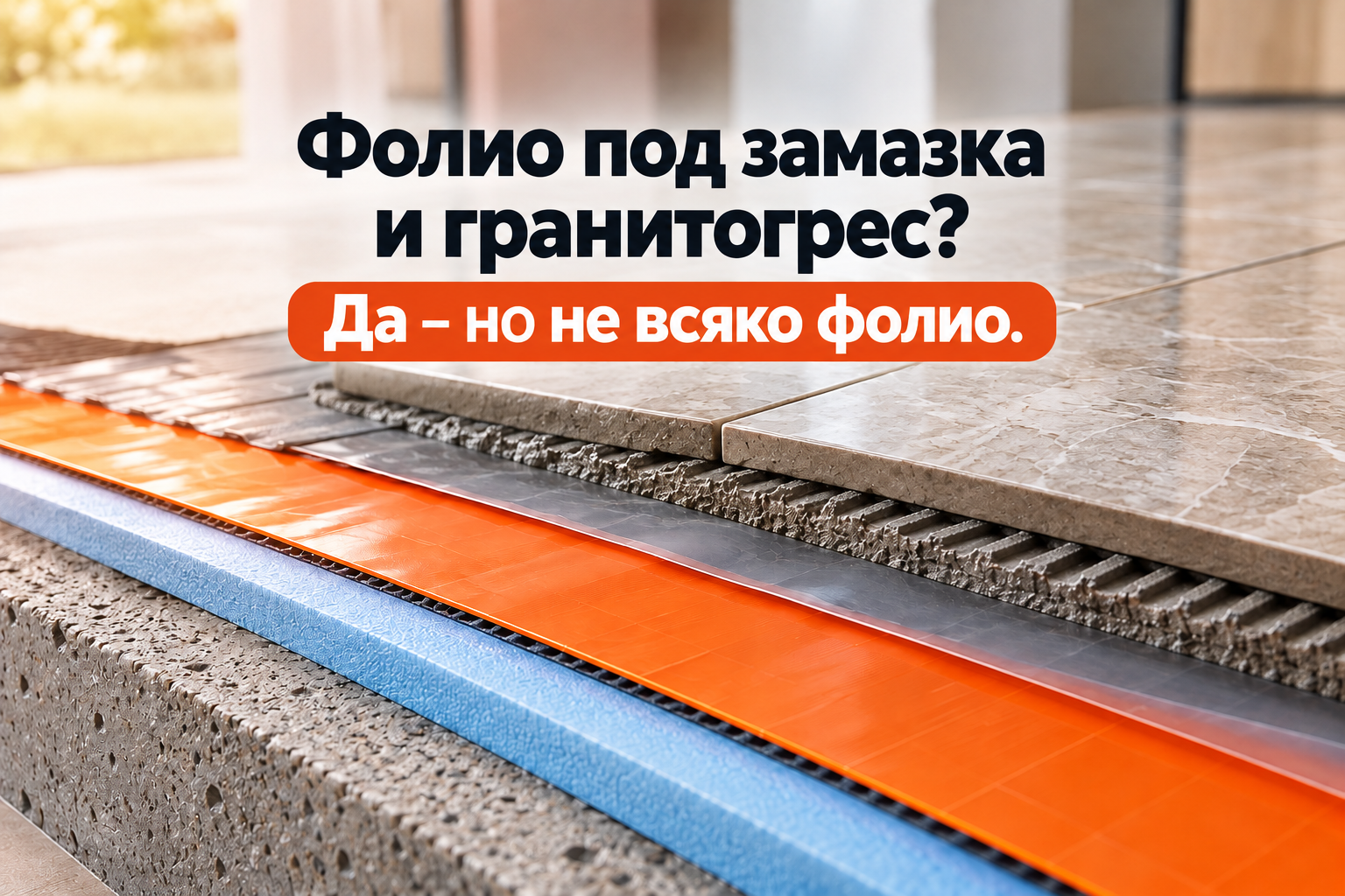 Инфрачервено отоплително фолио под замазка и гранитогрес
